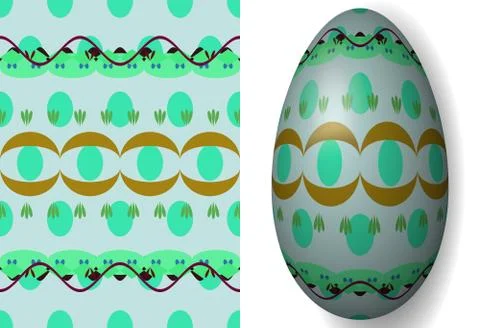 Colorful Easter egg texture variation Stock Illustration