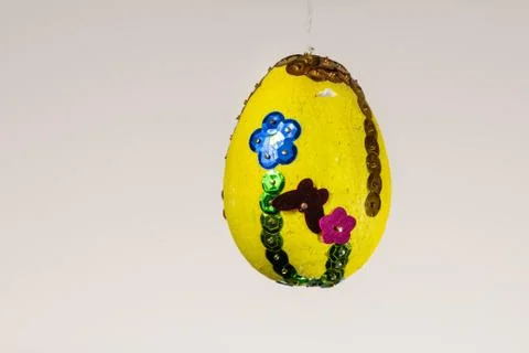 A colorful easter egg used for decorating an Easter egg tree Stock Photos