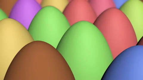 Colorful Easter eggs, 3d animation Stock Footage 45699930
