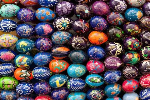 Colorful Easter eggs. Abstract easter colorful background. Colorful Easter... Foto stock