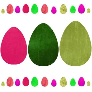 Colorful easter eggs background. Brush strokes design. Stock Illustration