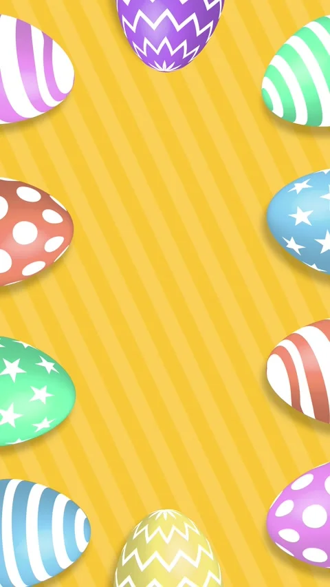 Colorful Easter Eggs Background with Copy Space Stock Footage 311236729