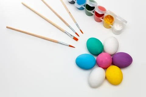 Colorful easter eggs. Background with easter eggs 스톡 사진