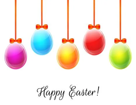 Colorful Easter eggs background Stock Illustration