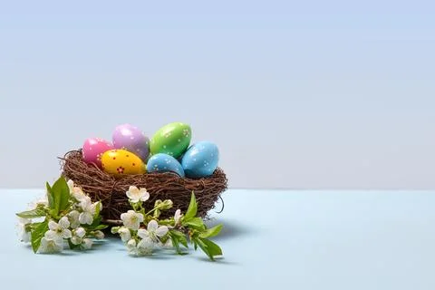 Colorful Easter eggs background Foto stock