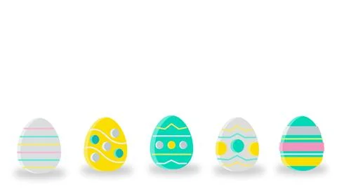 Colorful Easter Eggs with Bright Patterns and Designs for Celebrations. Illustrazione stock
