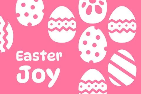 Colorful easter eggs with cheerful words in a bright background for spring イラスト素材