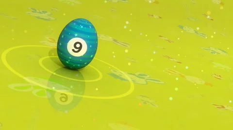 Colorful Easter Eggs with Countdown  Stock Footage 2801900