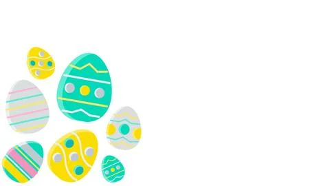 Colorful Easter Eggs with Decorative Patterns for Celebration. Stock Illustration