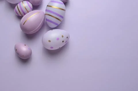 Colorful Easter eggs. Easter celebration concept. Stock Photos