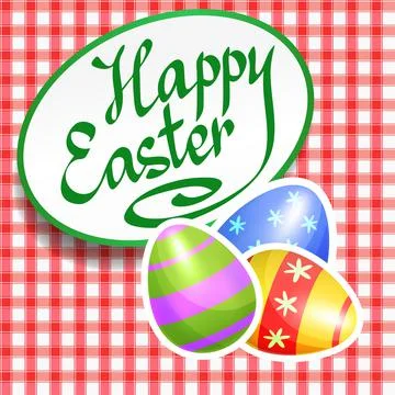Colorful Easter eggs for Easter holidays design. Stock Illustration