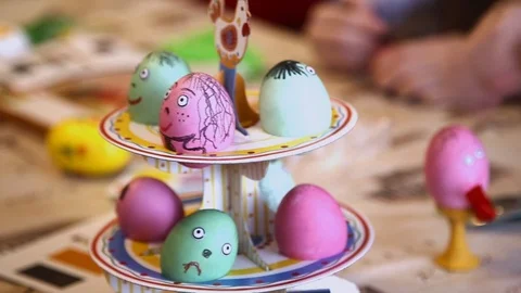 Colorful Easter eggs Video stock 87644171