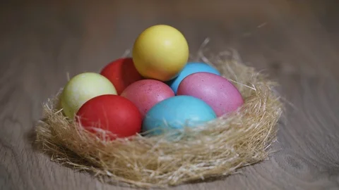 Colorful Easter Eggs Stock Footage 105823009