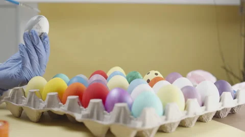 Colorful easter eggs Stock Footage 147616100