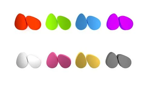 Colorful Easter eggs icon isolated on white background. Happy Easter. Minim.. 스톡 일러스트