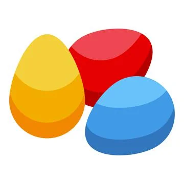 Colorful easter eggs icon isometric vector. Dark candy Stock Illustration