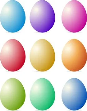 Colorful easter eggs Stock Illustration