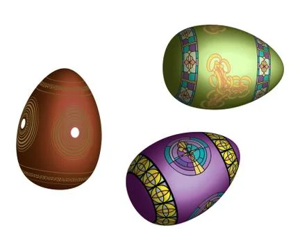 Colorful easter eggs 库存插图