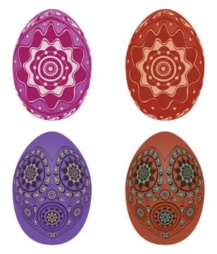 Colorful easter eggs Ilustração Stock