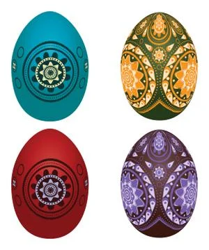 Colorful easter eggs Stock Illustration