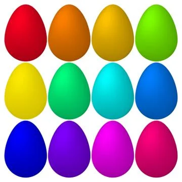 Colorful Easter eggs Stock Illustration