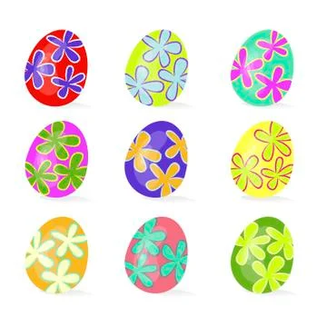 Colorful Easter eggs Stock Illustration