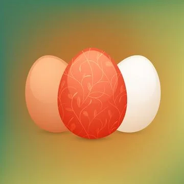 Colorful Easter Eggs Stock Illustration