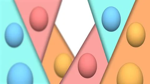 Colorful easter eggs illustration for happy easter holidays. Stock Illustration