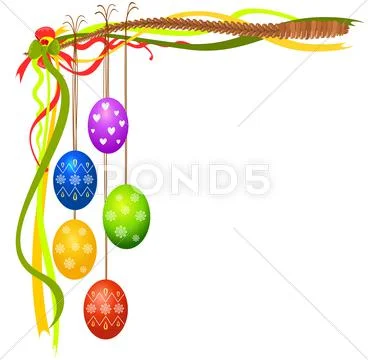 Colorful Easter eggs, illustration Stock Illustration