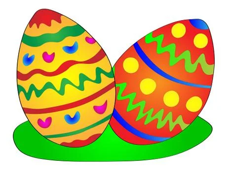 Colorful easter eggs illustration Stock Illustration