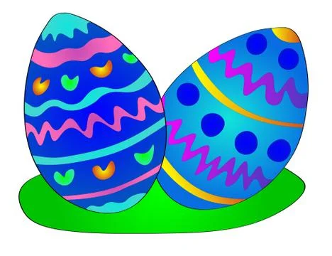 Colorful easter eggs illustration Stock Illustration