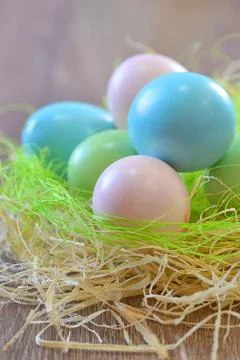 Colorful easter eggs isolated Free Stock Photos