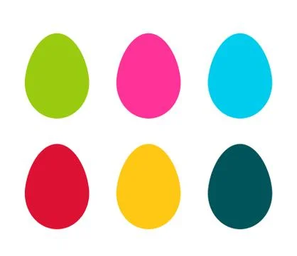 Colorful easter eggs isolated on white background vector Stock Illustration