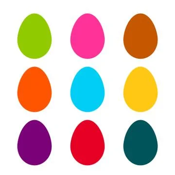 Colorful easter eggs isolated on white background vector 스톡 일러스트