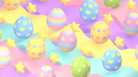 Colorful easter eggs pattern Stock Illustration