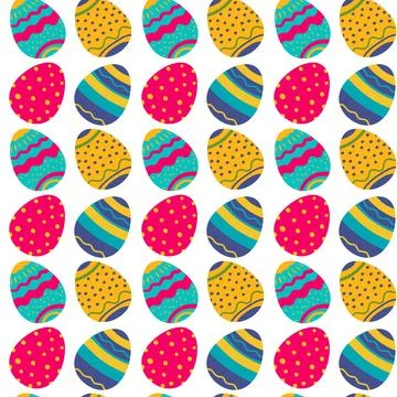 Colorful Easter eggs pattern イラスト素材
