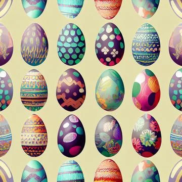 Colorful easter eggs pattern. Seamless background Illustrazione stock