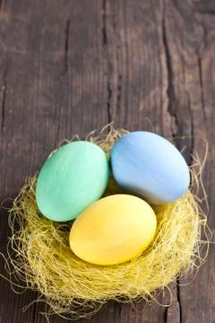 Colorful easter eggs Stock Photos