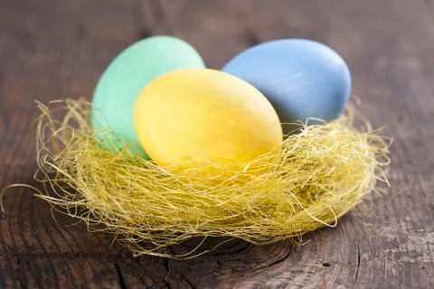 Colorful easter eggs Stock Photos