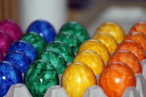 Colorful easter eggs Stock Photos