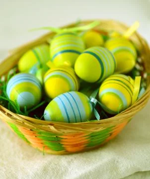 Colorful easter eggs Stock Photos