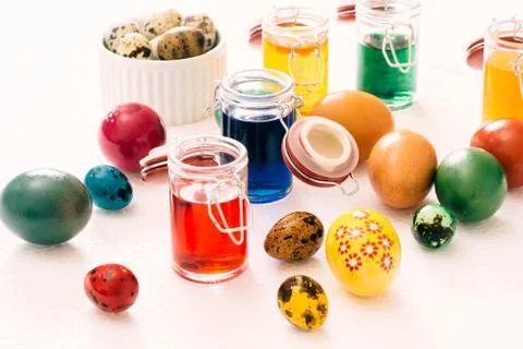 Colorful Easter eggs Stock Photos