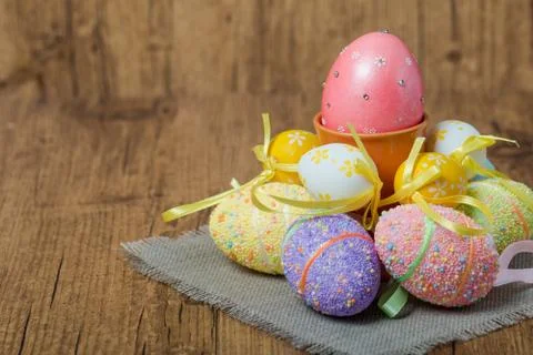 Colorful Easter eggs Stock Photos