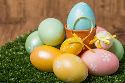 Colorful Easter eggs Foto stock
