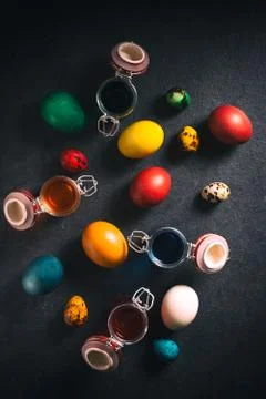 Colorful Easter eggs Stock Photos