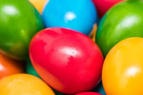Colorful Easter Eggs 库存照片
