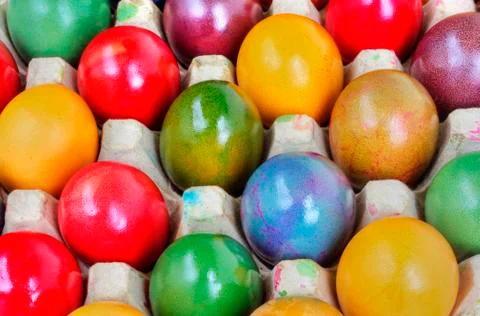 Colorful Easter eggs Stock Photos