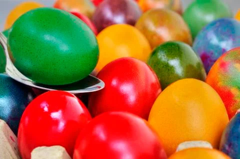 Colorful Easter eggs Stock Photos