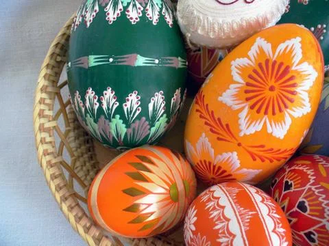 Colorful easter eggs Stock Photos