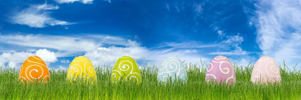 Colorful easter eggs Stock Photos